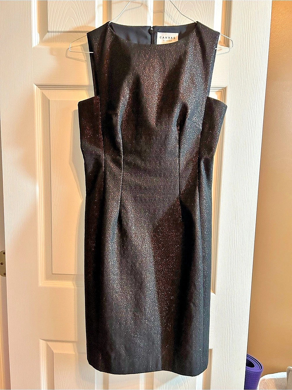 CANVAS Lands End Metallic MIDI Dress Size 8 Like New